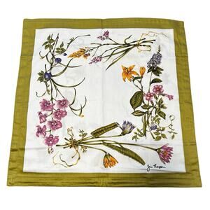 Jim Thompson Set of 4 Cotton Pillow Cover 17" Square Zipper Flowers Green NEW